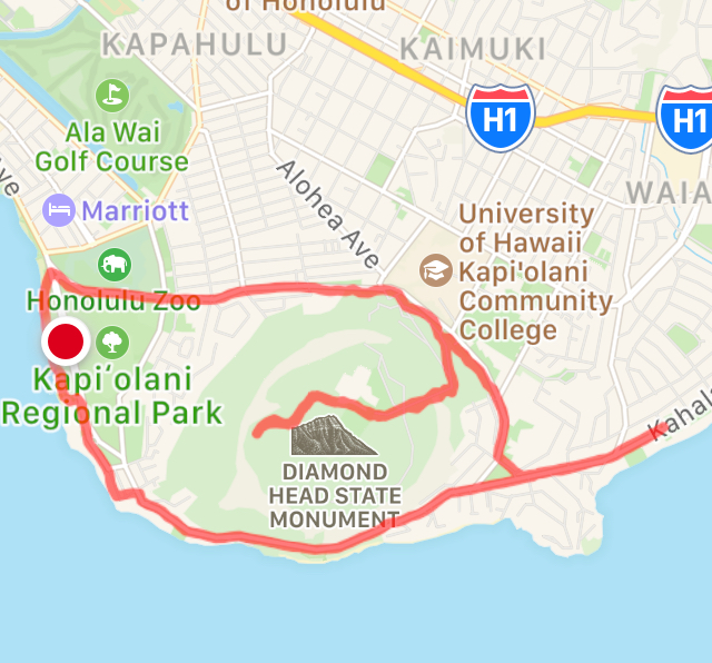 Running around Diamond Head... annotated