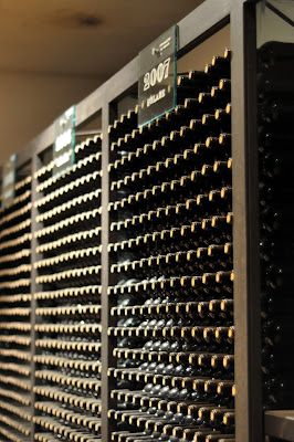 Rack of Wine Bottles at Capannelle in Gaiole in Chianti, Italy - Photo by Taste As You Go