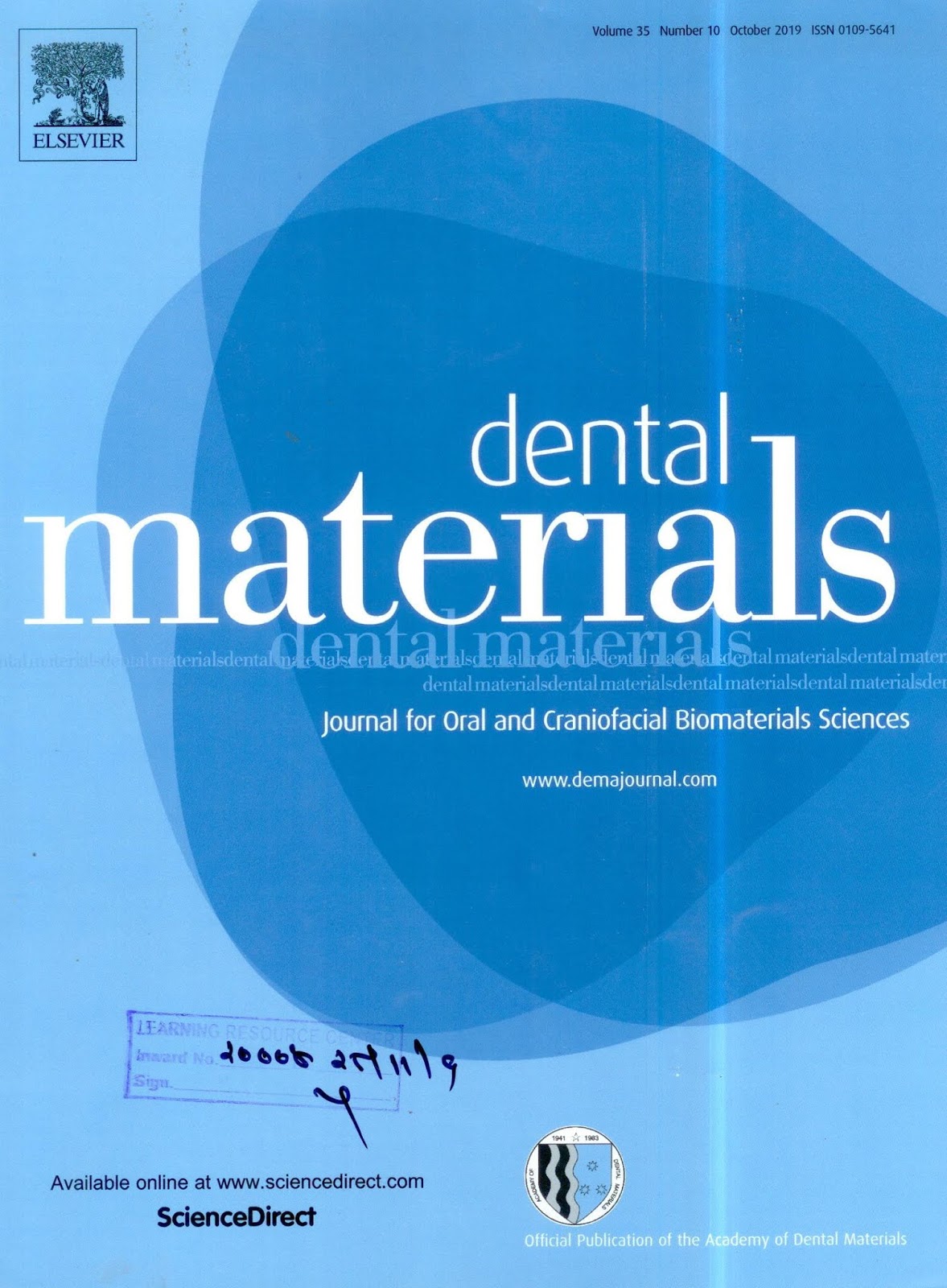 https://www.sciencedirect.com/journal/dental-materials/vol/35/issue/10