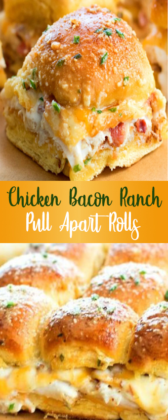 Chicken Bacon Ranch Pull Apart Rolls - Healthy Recipes | Clean Eating