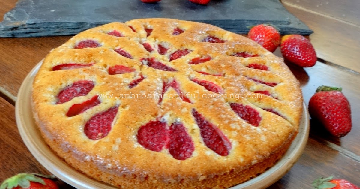 Whole Grain Fresh Strawberry Cake Ambrosia