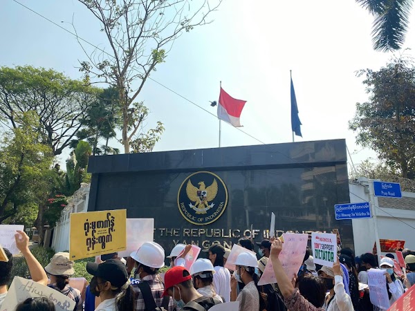 Indonesia Dituding Ikut Dukung Militer Myanmar, KBRI di Yangon Didemo