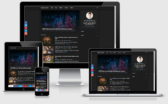 Gratis Template Blogger Versi AMP yang Digunakan Blog BosHJN