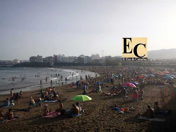 Increíbles imagines de una playa de Telde Gran Canaria, Covid-19 Increíbles imagines de una playa de Telde Gran Canaria, Covid-19