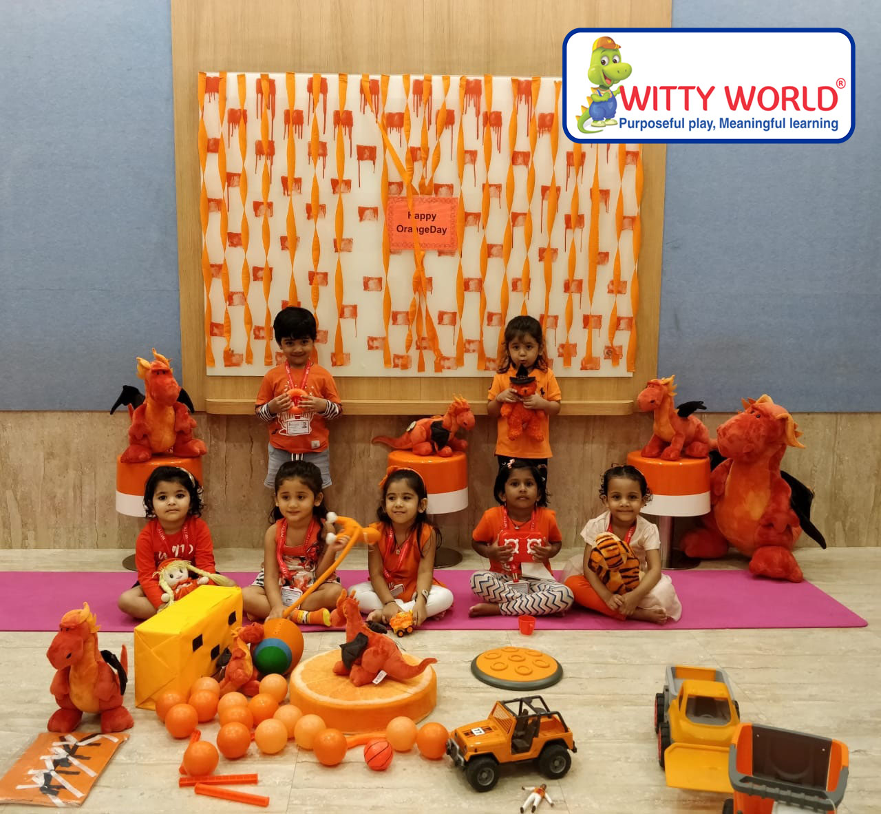 On the top of the World... Orange Day Celebration by Nursery at Witty