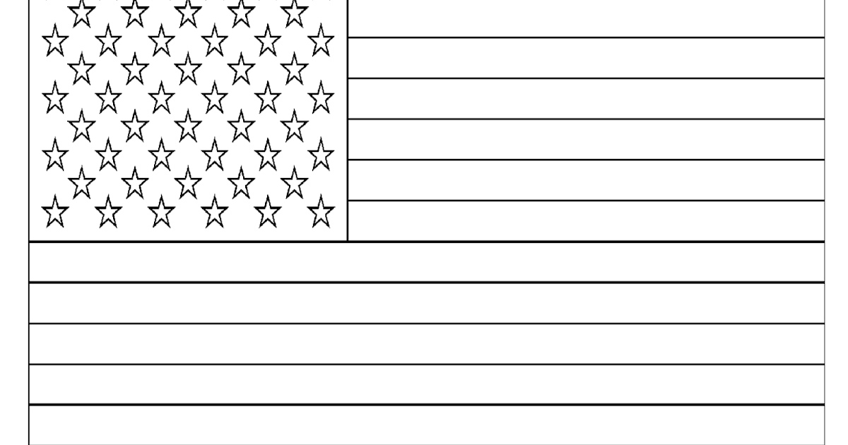 Coloring Page Flag of United States Drawing Outline Vectors