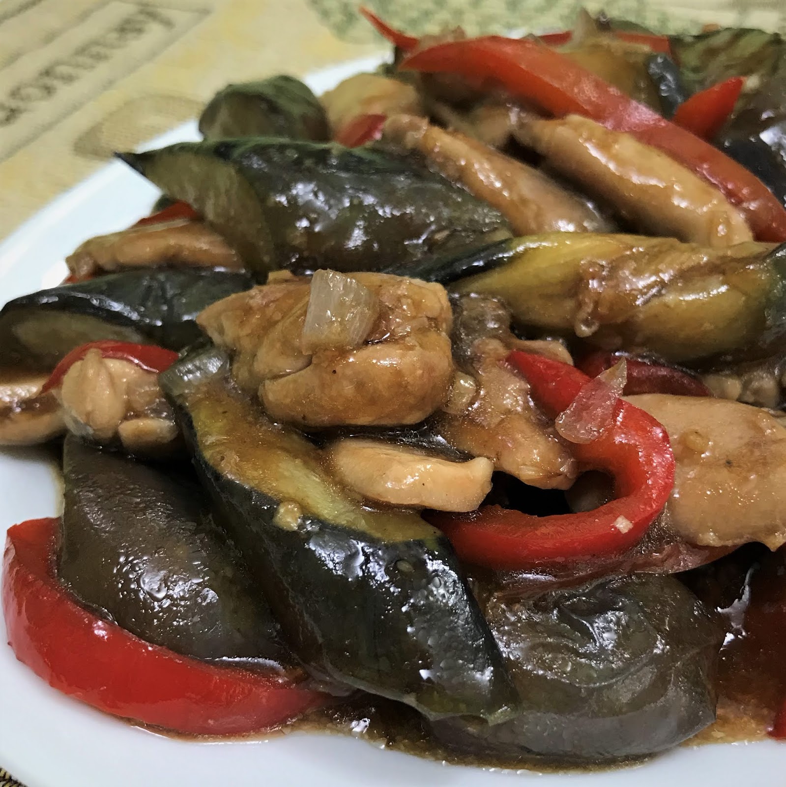 Stir Fry Eggplant and Chicken