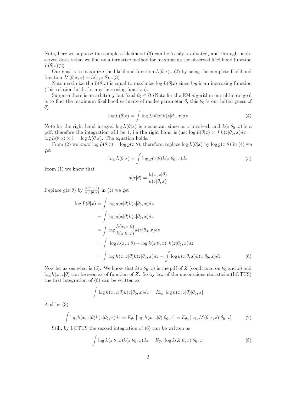 Integral, Measure and Martingale A review on EM algorithm