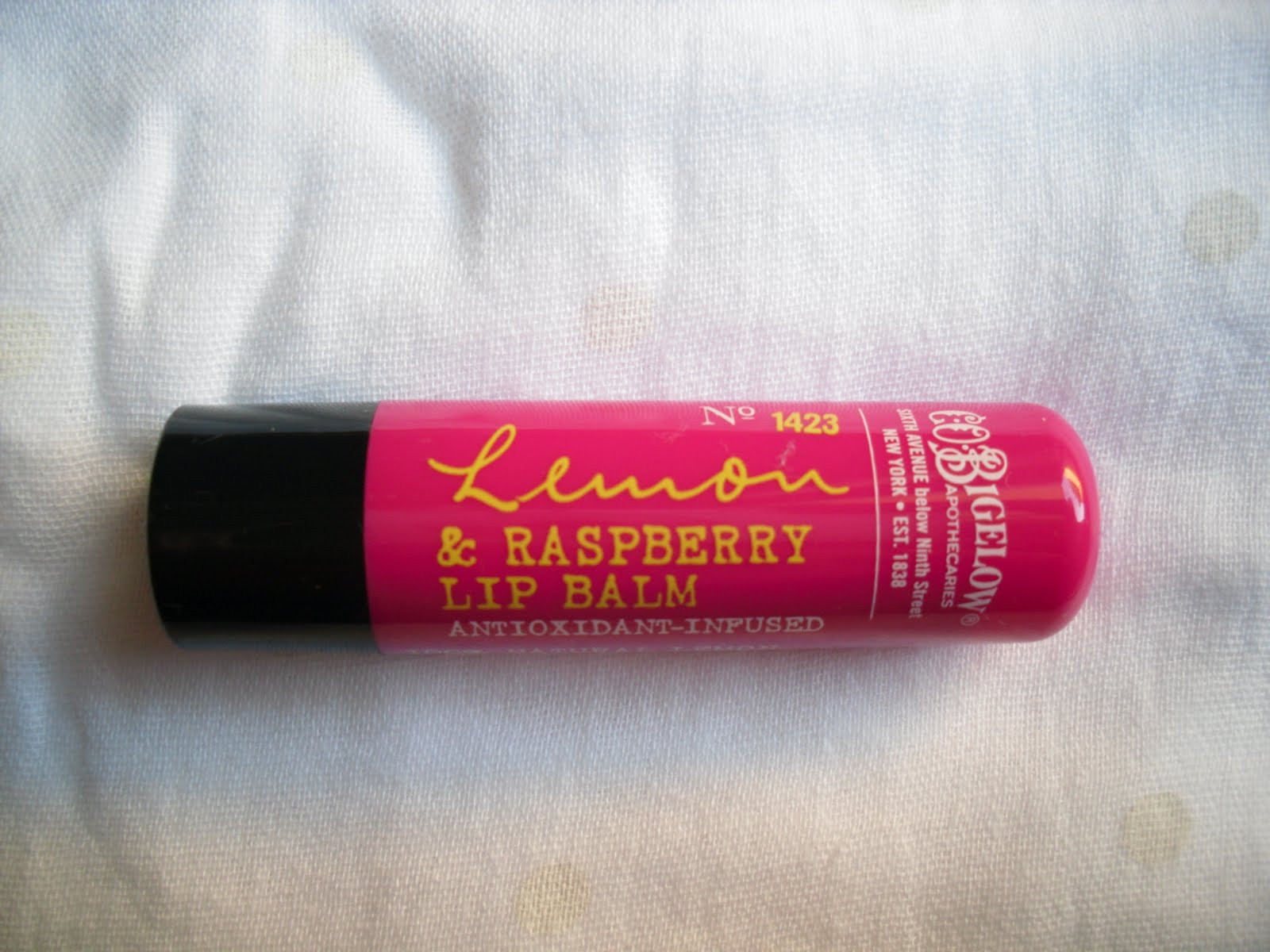Beautifully Glossy CO Bigelow Lemon and Raspberry Lip Balm