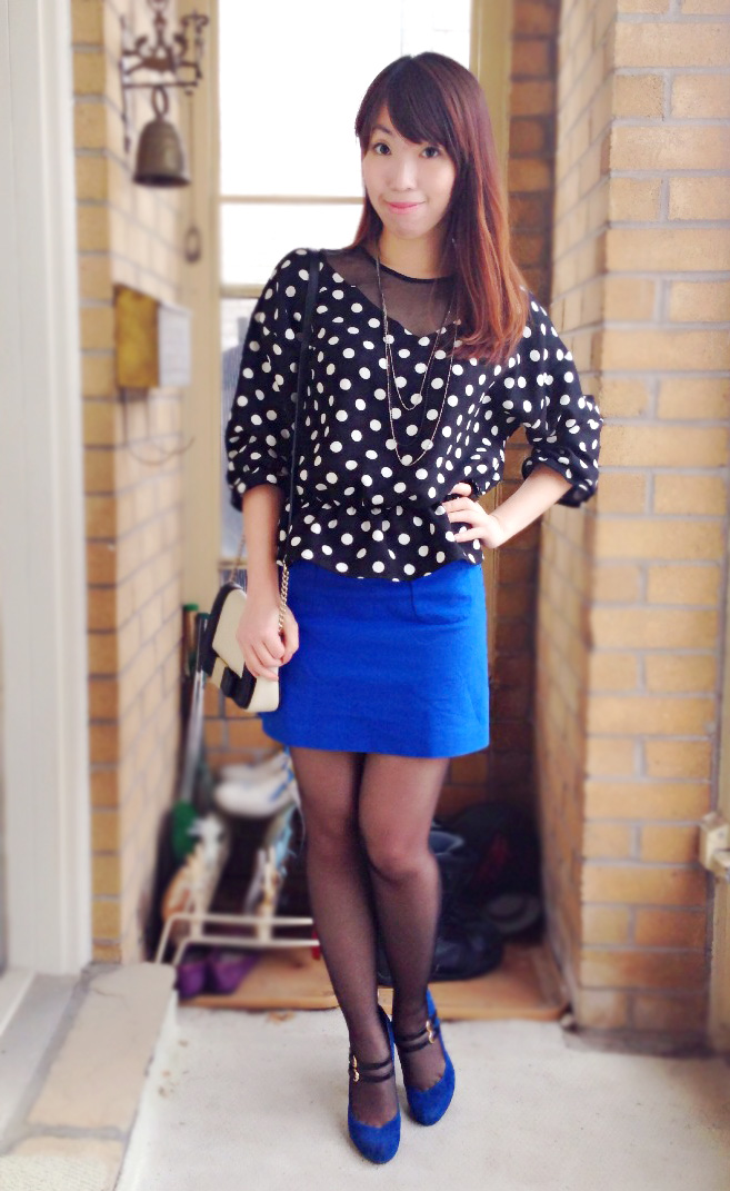 {Outfit of the day} Polkadots and Sheer