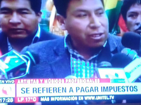 Artistas Tropicales Unidos declara persona no grata a Gonzalo Choquehuanca