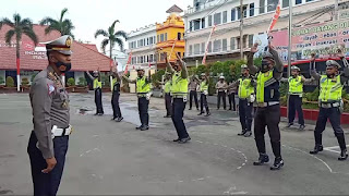 Jaga Imun Tubuh Personil, Satlantas Polres Gowa Rutin Senam Pagi