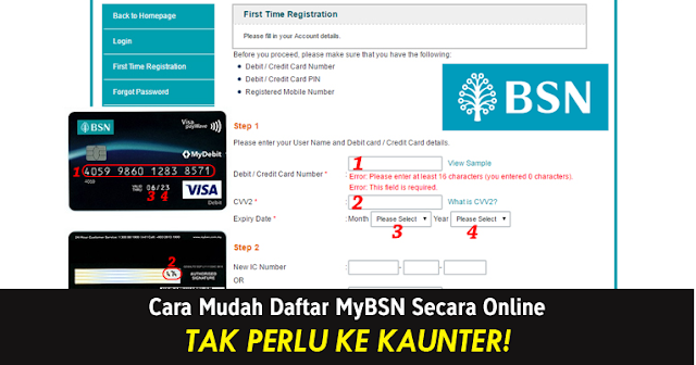 CARA DATAR MYBSN ONLINE
