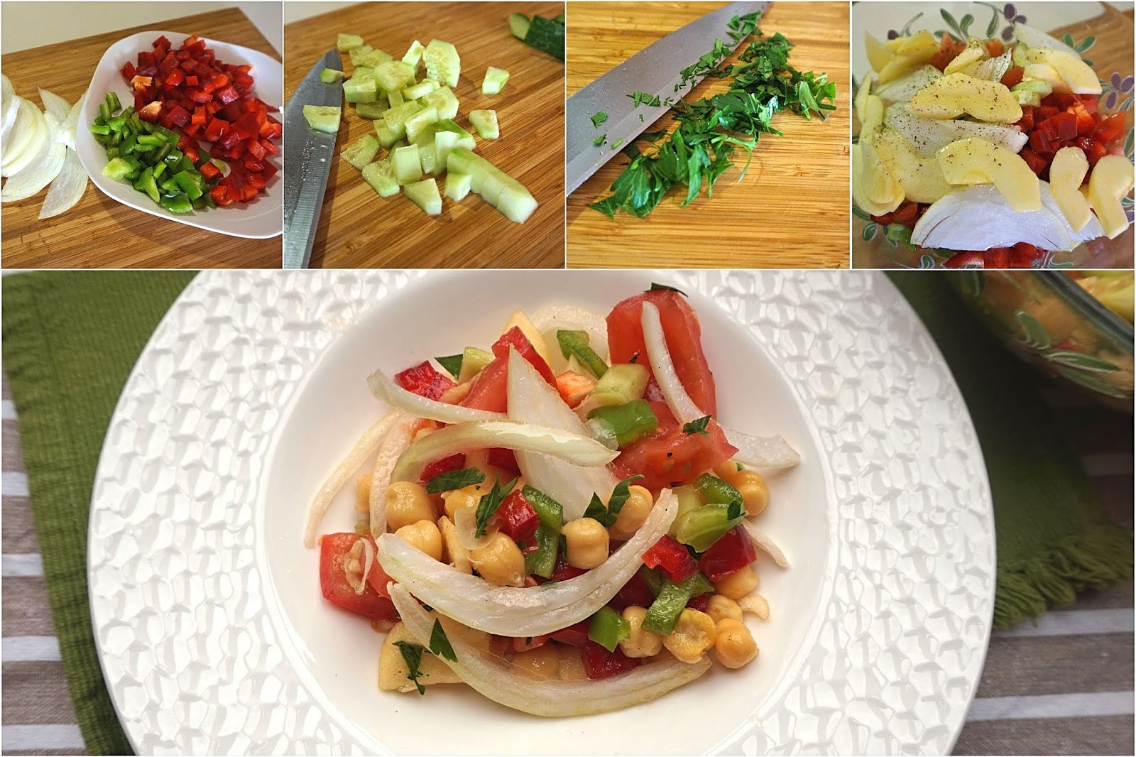 Ensalada fría de garbanzos.