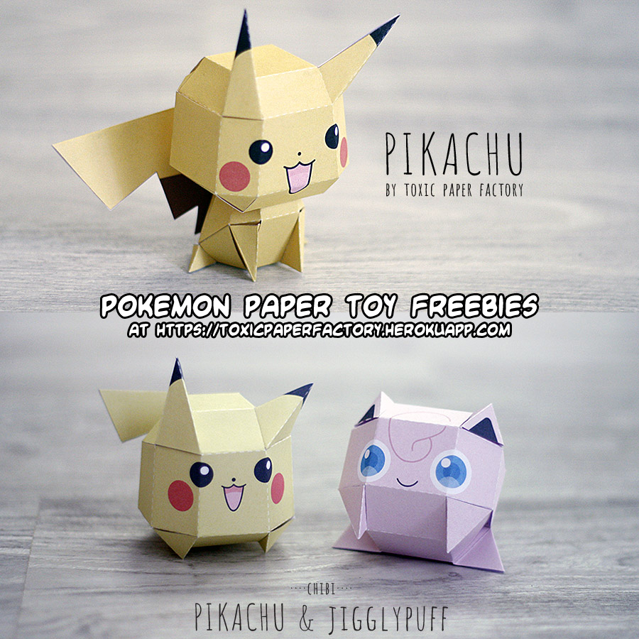paper toys pikachu