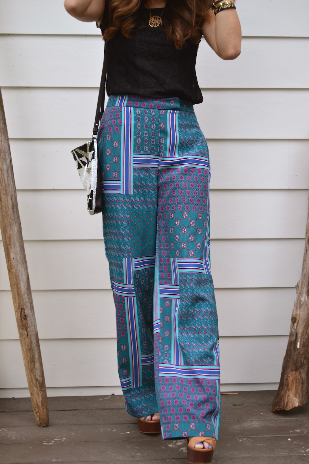 postagious Scarf Print Pants