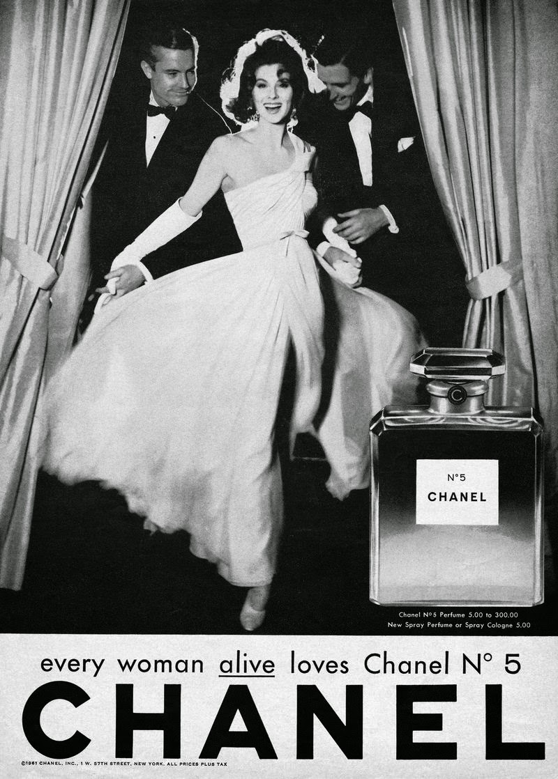 1957 Chanel No 5 Perfume Classic Bottle Most Treasured Bottle Vintage Print  Ad