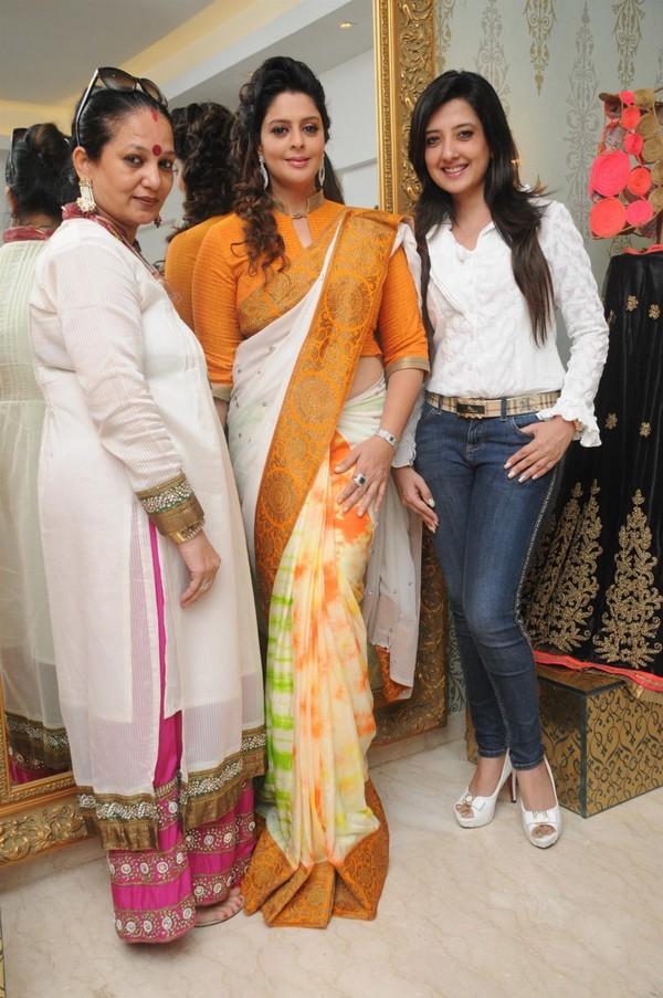 Hindi Actress Nagma Latest Photos In Yellow Saree