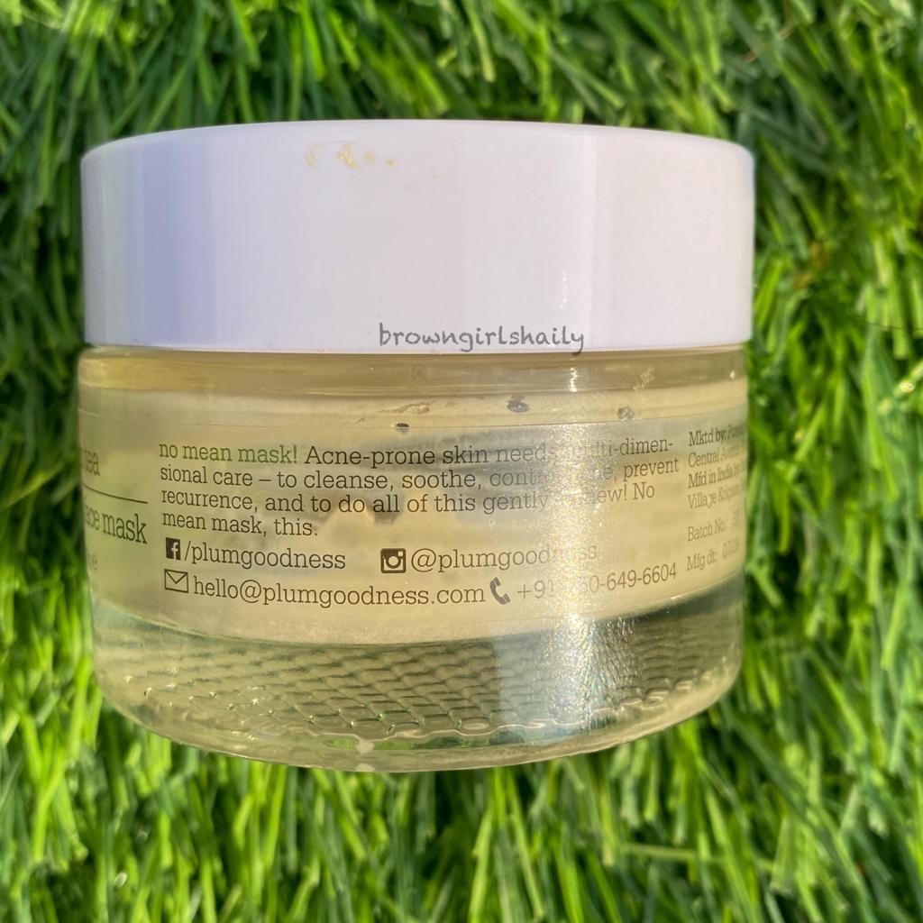 Plum Green Tea Clear Face Mask Review