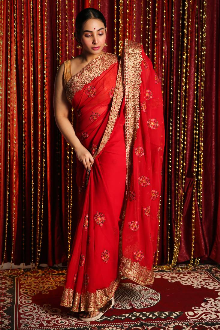 dresses made from chiffon saree