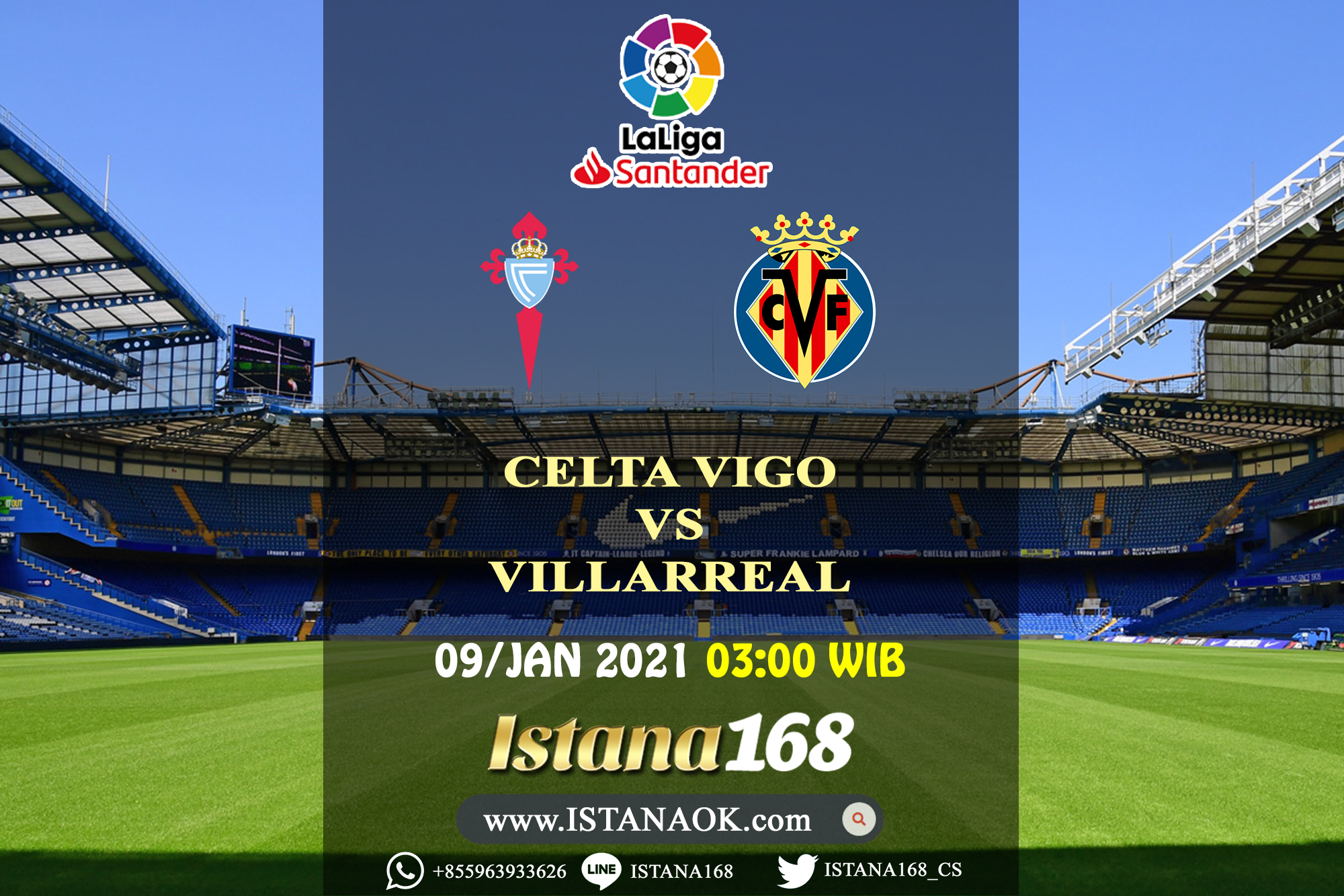 Prediksi Bola Akurat Istana168 Celta Vigo vs Villarreal 09 Januari 2021