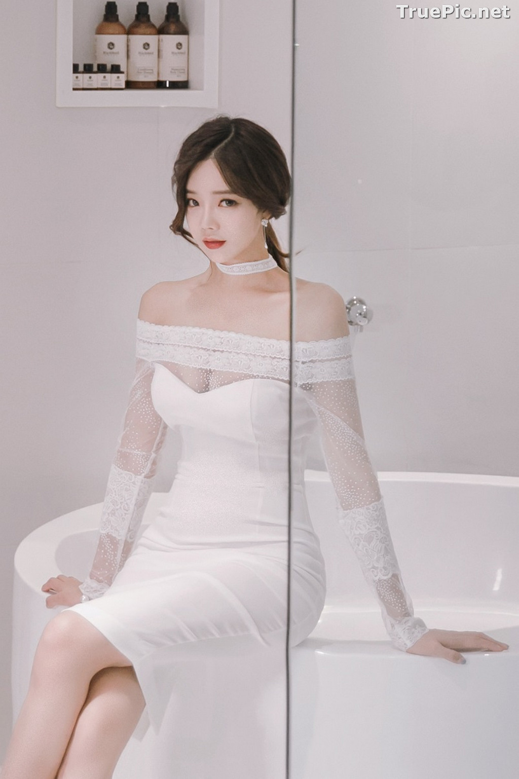Image Korean Fashion Model - Kang Eun Wook - Slim Fit Bodycon Dress - TruePic.net - Picture-13