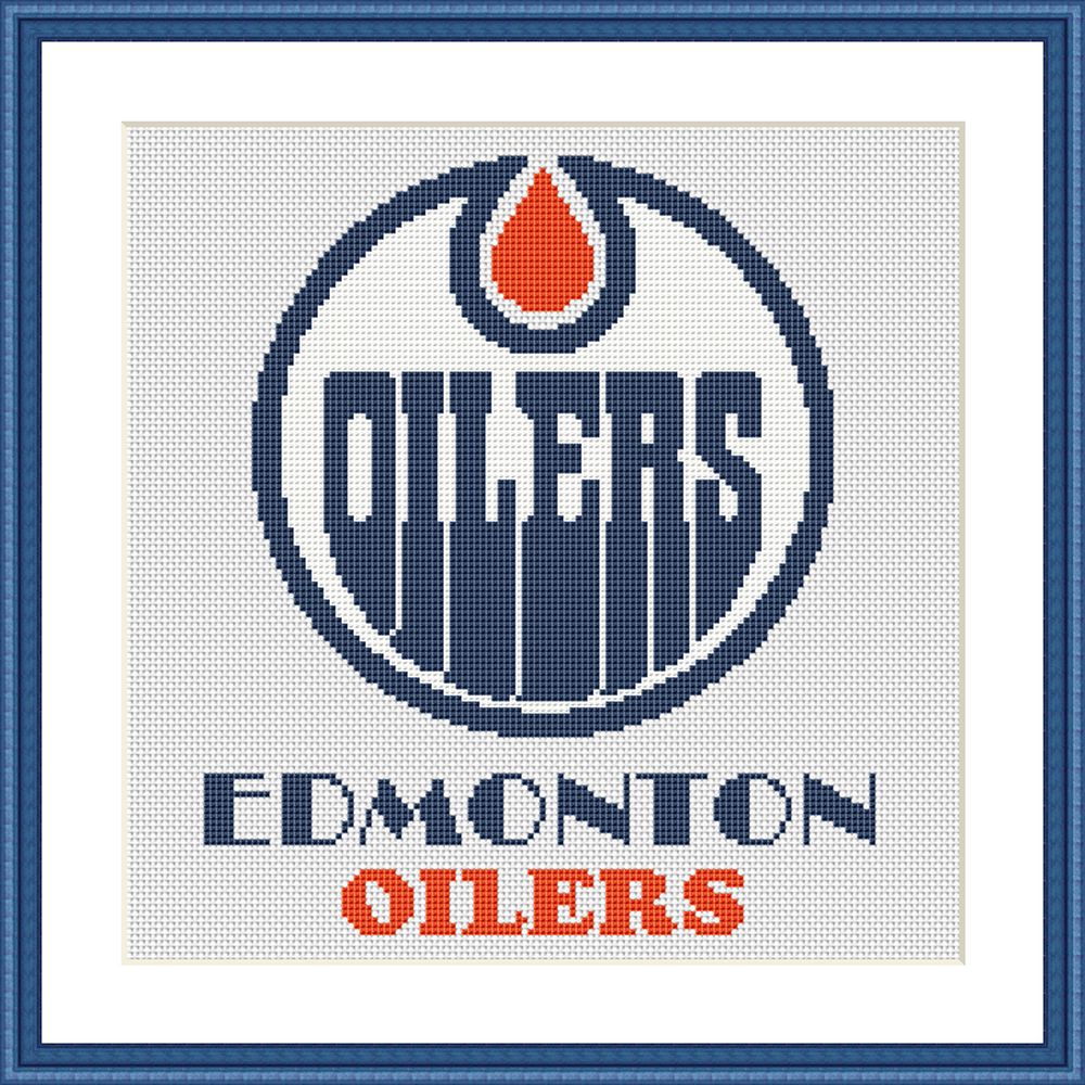 Tango Stitch easy cross stitch designs Edmonton Oilers logo embroidery