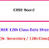 CBSE Sr. Secondary 12th Exam Date Sheet 2023