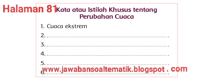 Kata Atau Istilah Khusus Tentang Perubahan Cuaca Kelas 3 Sd Lukisan