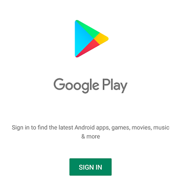 google play store sign in google play store sign in