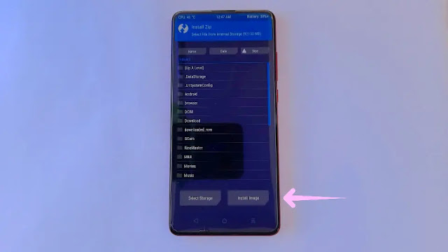 switch to install image mode Click on install image