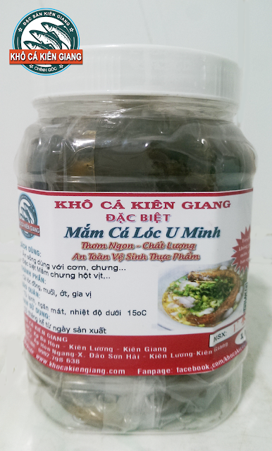 Mắm Cá Lóc U Minh của Khô Cá Kiên Giang được đóng hộp 1kg