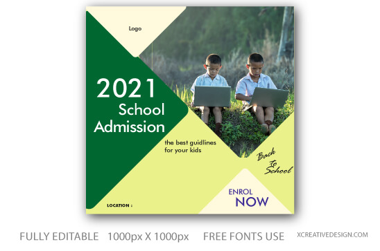 Admission in School template
