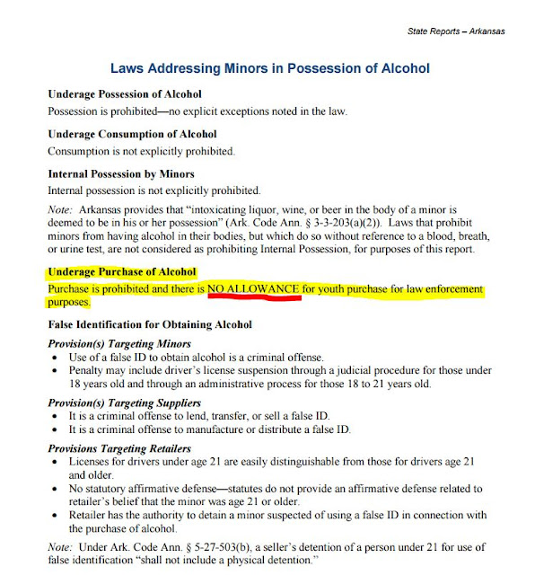 Bad Arkansas Alcoholic Beverage Control Division CONGRESSIONAL REPORT