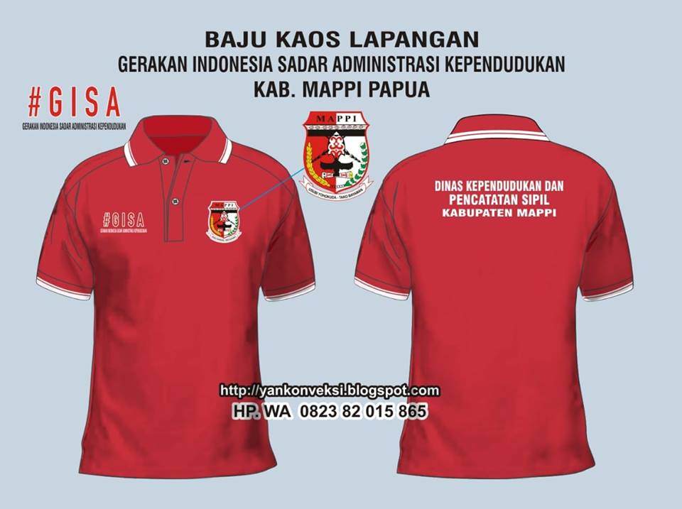 BAJU KAOS LAPANGAN DUK CAPIL KAB. MAPPI PAPUA