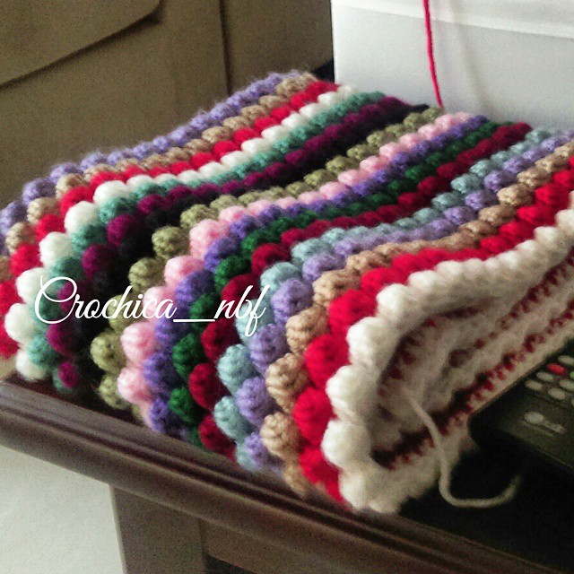 How to crochet the bobble stitch blanket