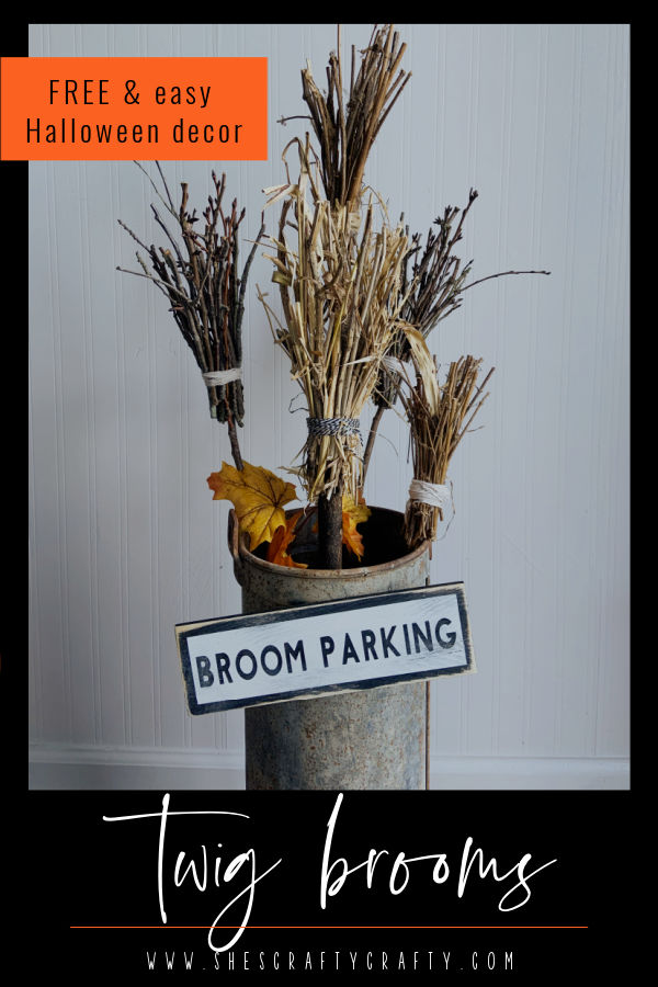 Free and easy Twig Broom Halloween decor