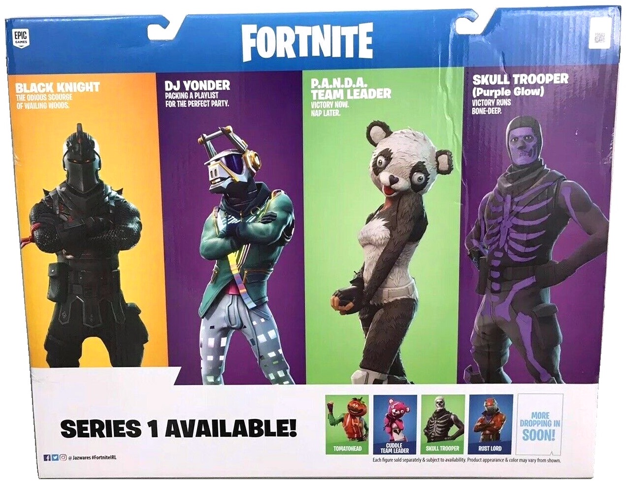 FORTNITE VICTORY SERIES 12" POSABLE FIGURE WHITE BLACK VARIANT P.A.N.D.A VHTF 
