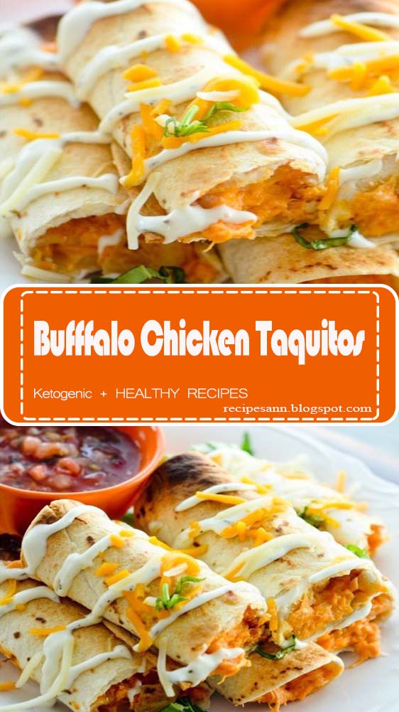 Baked Bufffalo Chicken Taquitos - Recipes Ann
