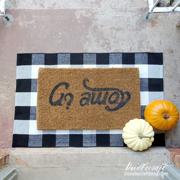 How to Stencil a Doormat with Cricut