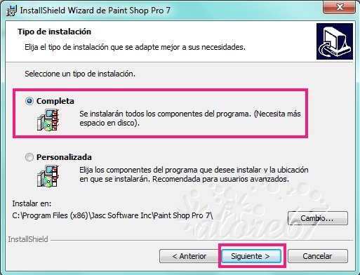 5-Descargar e Instalar Paint Shop Pro 7.04