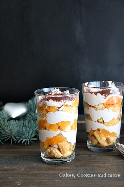 Dessert aus dem Glas - Lebkuchen Tiramisu mit Mandarinen