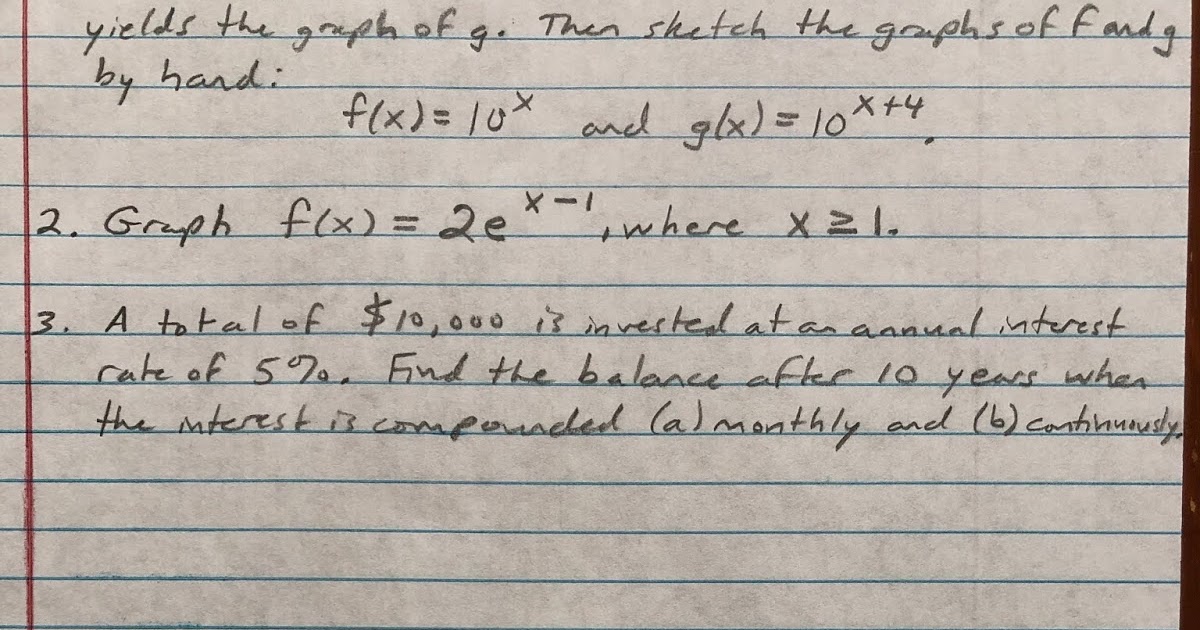 Professor Frank’s Math Blog: Part 1 - Exponential Functions and Their