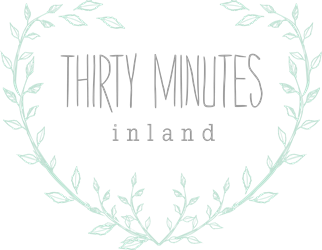 thirty minutes inland