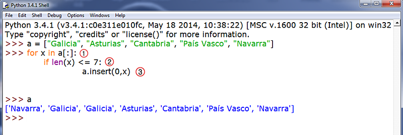 APRENDER A PROGRAMAR CON PYTHON: BUCLE FOR/IN