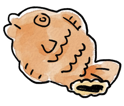 たい焼きのイラスト（お菓子）