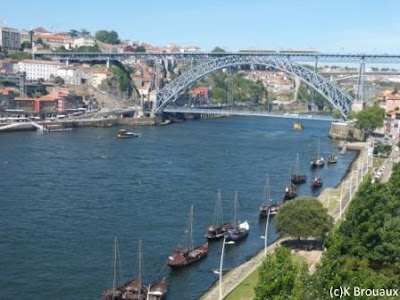 Le Douro et le pont Don Luis I depuis le téléphérique de Gaia