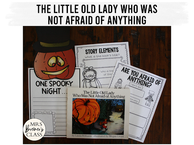 The Little Old Lady Who Was Not Afraid of Anything book study companion activities Halloween