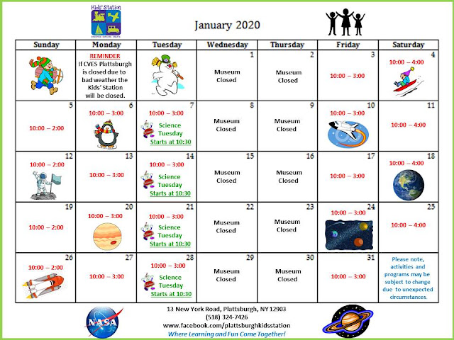 Kids Station Children s Museum January 2020 Calendar
