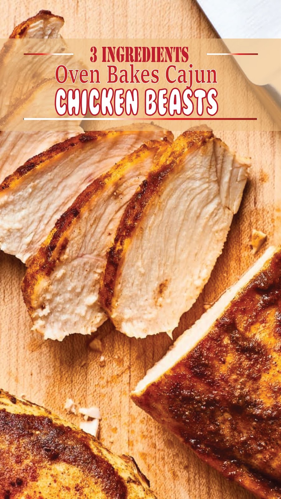 3Ingredient OvenBàked Càjun Chicken Breàsts Recipe Spesial Food